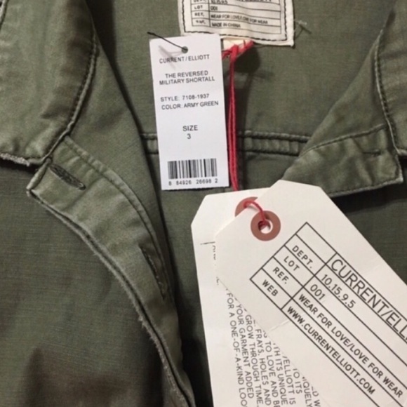 Current/Elliott Army Green Military Romper - Picture 5 of 8